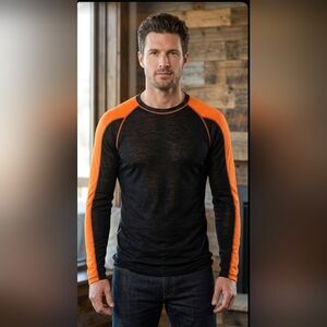 Buckle Black and Orange Long Sleeve Tee